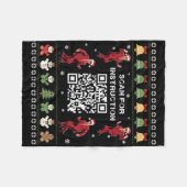 Qr Trump Dance Code President Scan For Instruction Fleece Deken (Voorkant (Horizontaal))