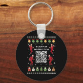 Qr Trump Dance Code President Scan For Instruction Sleutelhanger (Voorkant)