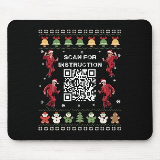 QR Trump Dance Code President Scan voor instructie Muismat (Voorkant)