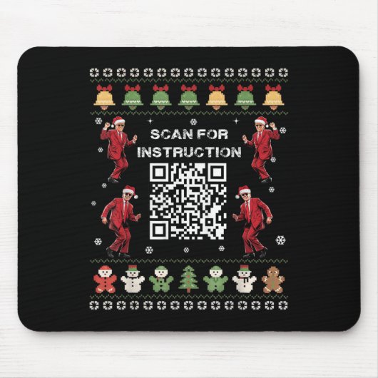QR Trump Dance Code President Scan voor instructie Muismat (Voorkant)