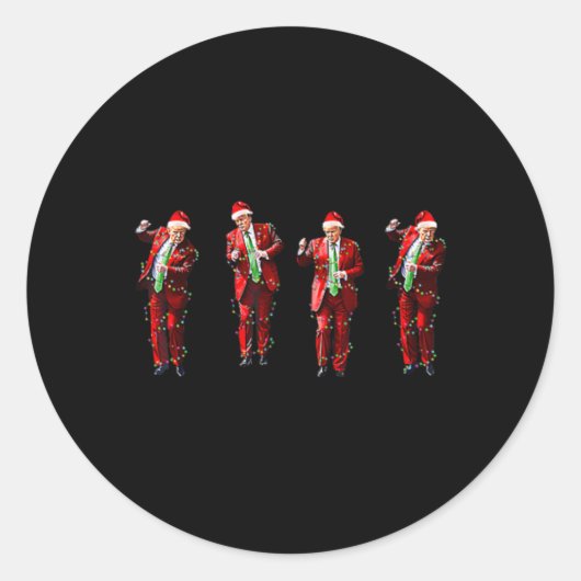 QR Trump Dance Code President Scan voor instructie Ronde Sticker (Voorkant)