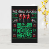 Qr Trump Dance Code Santa Trump Make Christmas Gre Kaart (Gele Bloem)