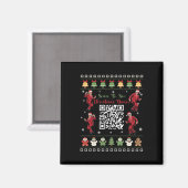 Qr Trump Dans Code President Dans Code Kerstmis Magneet (Voorkant / Achterkant)