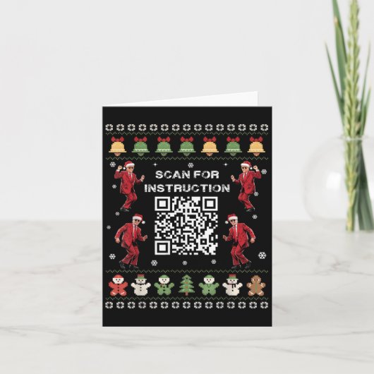 Qr Trump Dans Code President Scan Voor Instructie Kaart (Voorkant)