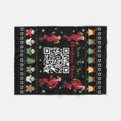 Qr Trump Danscode President Danscode Kerstmis Fleece Deken (Voorkant (Horizontaal))