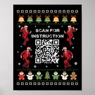 Qr Trump Danscode President Scan Voor Instructie Poster