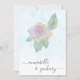 *~* QR TURQUOISE Damask RSVP Roos AR12 Wedding Inv Kaart