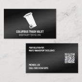 🔳 QR Valet Trash Visitekaartje (Voorkant / Achterkant)