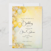 QR Verjaardag Vivid Citroen Geel Bloemen Kaart (Voorkant)