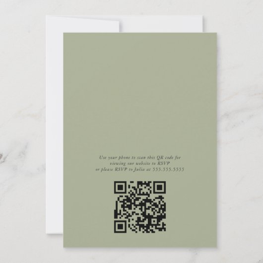 QR Verjaardag Winter Waterverf Botanisch Kaart (Achterkant)