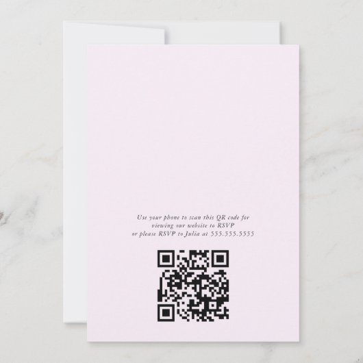 QR Verjaardagstinten van Magenta Kaart (Achterkant)