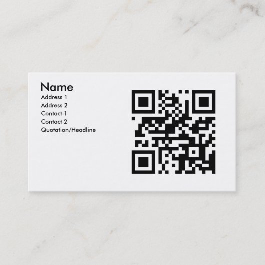 QR-Visitekaartje Visitekaartje (Voorkant)