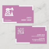 QR-Visitekaartje voor aardolie en aardgas Visitekaartje (Voorkant / Achterkant)