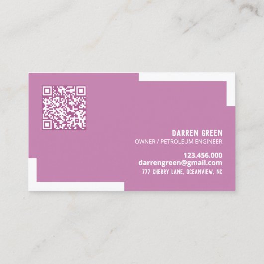 QR-Visitekaartje voor aardolie en aardgas Visitekaartje (Achterkant)