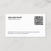 QR voedingsdeskundige diëtist Visitekaartje (Achterkant)