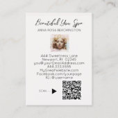 *~* QR Vrouwen Girly Lavendel Roos Glam Visitekaartje (Achterkant)