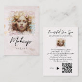 *~* QR Vrouwen Girly Lavendel Roos Glam Visitekaartje (Voorkant / Achterkant)