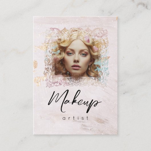 *~* QR Vrouwen Girly Lavendel Roos Glam Visitekaartje (Voorkant)