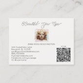 *~* QR Vrouwen Girly Lavendel Roos Pastel Visitekaartje (Achterkant)