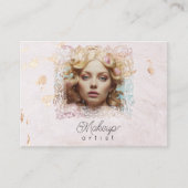 *~* QR Vrouwen Girly Lavendel Roos Pastel Visitekaartje (Voorkant)