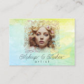 *~* QR Vrouwen Girly Mint Gele Pastel Visitekaartje (Voorkant)