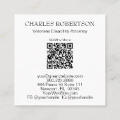 *~* QR VS Amerikaanse vlag Kale Eagle AP16 Vierkante Visitekaartje (Achterkant)