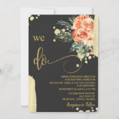 *~* QR WE DOEN AR15 Roze Rose Floral RSVP WEDDING Kaart (Voorkant)