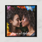 🌈❤️QR + Wedding DETAILS Heart of Pride wedding Informatiekaartje (Achterkant)