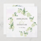 ** QR Winter Snow Berry AR12 Boho RSVP Wedding Kaart (Voorkant / Achterkant)