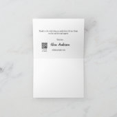 QR witte zwarte foto klassieke been afstudeerfeest Bedankkaart (Binnen)