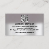 QRCODE 10% KORTING Korting Online Winkel Zilver Gr Visitekaartje (Achterkant)