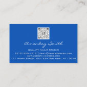 QRCode Blue Gold Quality Lashes Extension QRCode Visitekaartje (Achterkant)