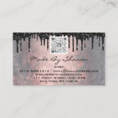 QRCode Chef Kitchen Drivers Logo Knife Silver Grun Visitekaartje (Achterkant)