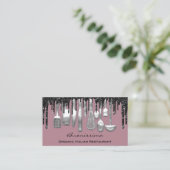 QRCode Chef Kitchen Drivers Logo Knife Silver Paar Visitekaartje (Staand voorkant)