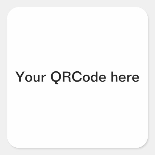 QRCode for your shop Vierkante Sticker (Voorkant)