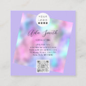 QRCode Logo Aangepaste Holografische Pijlen van de Vierkante Visitekaartje (Achterkant)