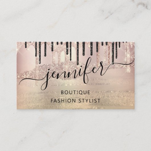 QRCode Logo Abstract Online winkelen Roos Gold Gru Visitekaartje (Voorkant)