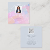 QRCode Logo Custom Photo Consulting Finance Vierkante Visitekaartje (Voorkant / Achterkant)