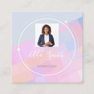 QRCode Logo Custom Photo Consulting Finance Vierkante Visitekaartje