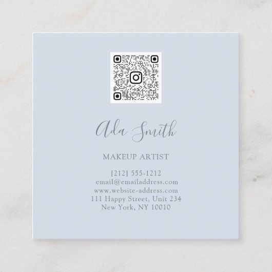 QRCode Logo Custom Photo Consulting Finance Vierkante Visitekaartje (Achterkant)