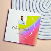 QRCode Logo de Aangepaste Aangepaste Foto Consulti Vierkante Visitekaartje