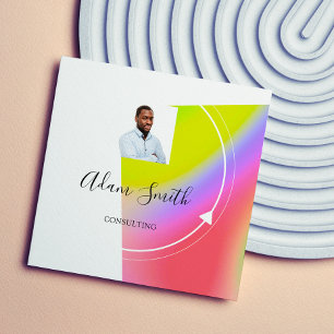 QRCode Logo de Aangepaste Aangepaste Foto Consulti Vierkante Visitekaartje