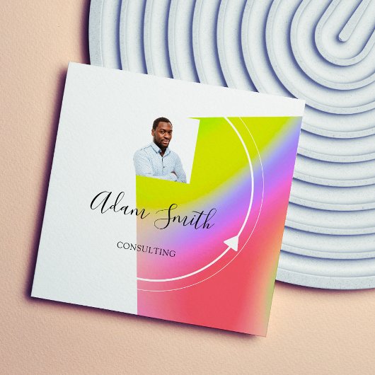 QRCode Logo de Aangepaste Aangepaste Foto Consulti Vierkante Visitekaartje