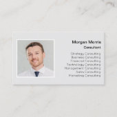 QRCode Logo Foto Professional Company Grey Visitekaartje (Voorkant)