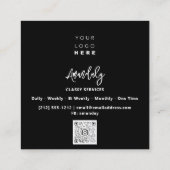 QRCode Logo Online Winkelen Lijst Gold Black Red Vierkante Visitekaartje (Achterkant)