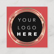 QRCode Logo Online Winkelen Lijst Gold Vivd Red