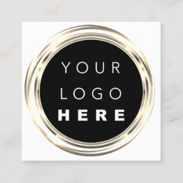 QRCode Logo Online Winkelen Lijst Gold White Shop Vierkante Visitekaartje