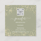 QRCode Logo Reflexology Foot Massage Feet Confetti Vierkante Visitekaartje (Achterkant)