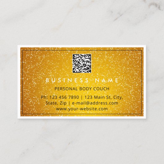 QRCode Logo Sculpting Massage Care Sinaasappel Visitekaartje (Achterkant)