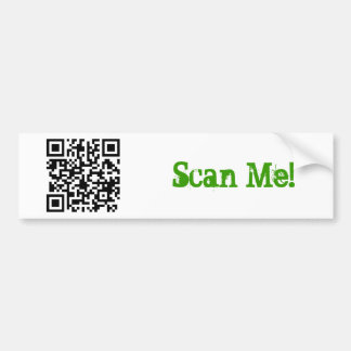 qrcode - mananddog, scan me! bumpersticker